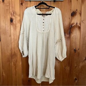 Easel Cream Textured Dress